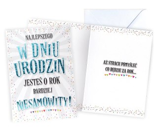 KARNET V-074 NAJLEPSZEGO W DNIU URODZIN MĘSKIE PASSION CARDS - KARTKI