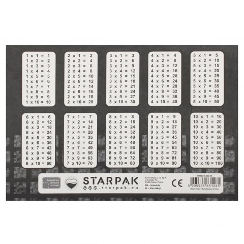 PLAN LEKCJI Z TABLICZKĄ MNOŻENIA A5 PIXEL GAME STARPAK 536144 STARPAK