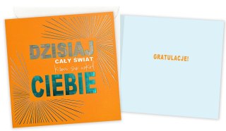 KARNET QR-039 ŚWIAT KRĘCI SIĘ WOKÓŁ CIEBIE PASSION CARDS - KARTKI