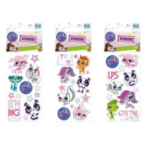 NAKLEJKA 6X18CM SILVER LITTLEST PET SHOP STICKER BOO 221645 STICKERBOO-NAKLEJKI