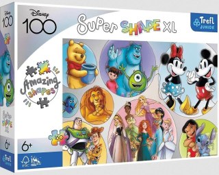 PUZZLE 100 ELEMENTÓW KOLOROWY ŚWIAT DISNEY TREFL 50033 TR TREFL