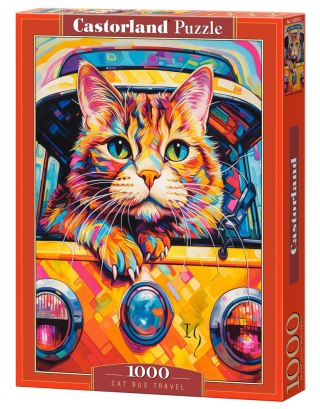 PUZZLE 1000 EL. CAT BUS TRAVEL CASTORLAND C-105229 CASTOR