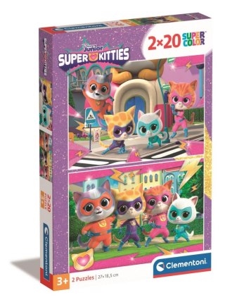 PUZZLE 2X20EL SUPER KITTIES CLEMENTONI 24811 CLM CLEMENTONI