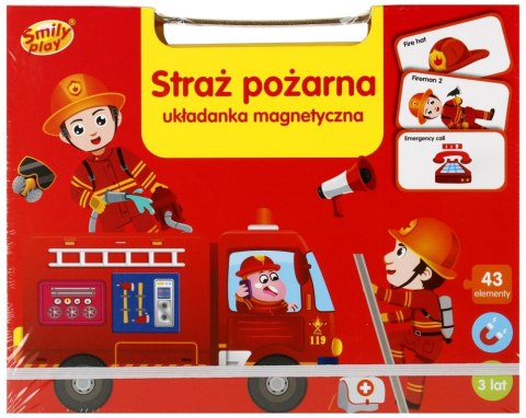 UKŁADANKA MAGNETYCZNA STRAŻ POŻARNA 43EL PLX WB SMILY PLAY SP84505 ANEK