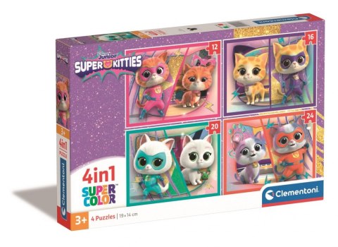 PUZZLE 4W1 SUPER KITTIE S CLEMENTONI 21531 CLM CLEMENTONI