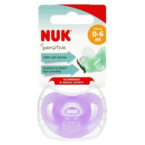 NUK SMOCZEK USPOKAJAJĄCY SILIKONOWY 0-6M SENSITIVE FIOLET 10729139 NUK