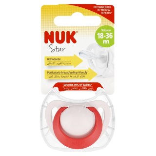 NUK SMOCZEK USPOKAJAJĄCY SILIKONOWY 18-36M STAR CZERWONY 10739748 NUK