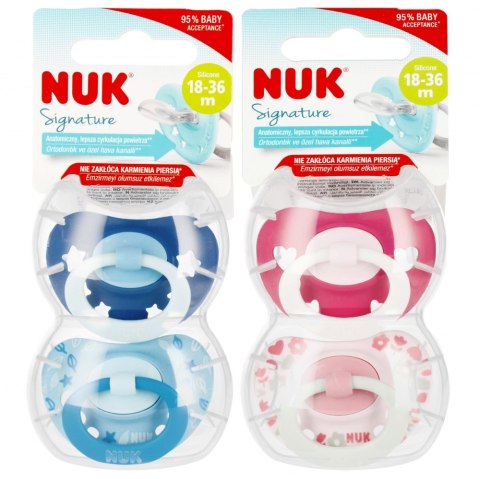 NUK SMOCZEK USPOKAJAJĄCY SILIKONOWY 18-36M SIGNATURE MIX KOLORÓW 10739696 NUK