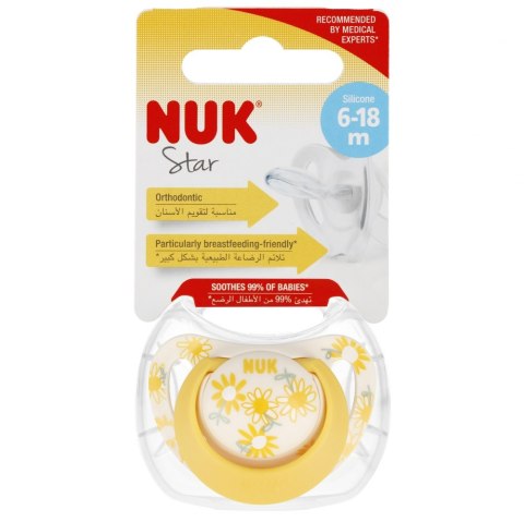 NUK SMOCZEK USP 6-18M ZOL SIL STAR 10736751 1/6 NUK