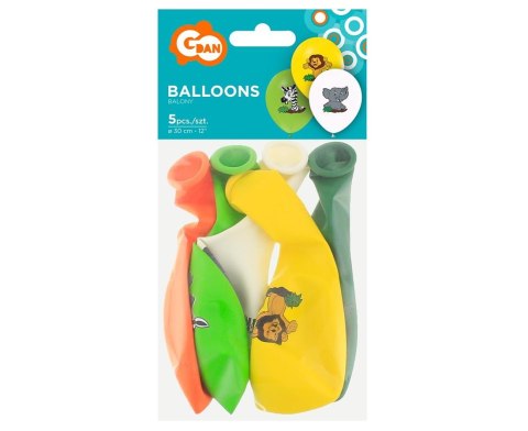 BALONY SAFARI, 12"/ 5 SZT. GODAN