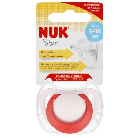 NUK SMOCZEK USP 6-18M ROZ SIL STAR 10736751 1/6 NUK