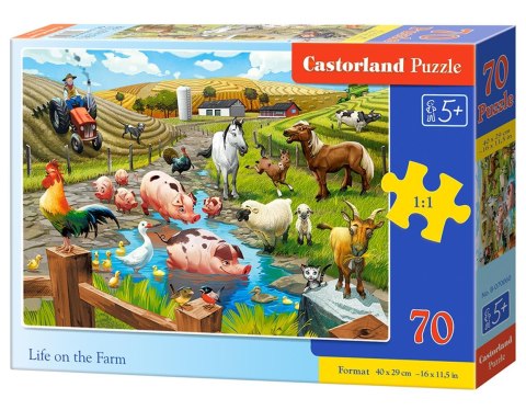 PUZZLE 70 ELEMENTÓW LIFE ON THE FARM CASTORLAND B-070060 CASTOR