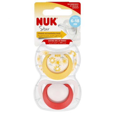 NUK SMOCZEK USPOKAJAJĄCY SILIKONOWY 6-18M STAR MIX 10736726 NUK