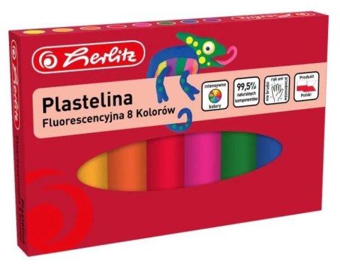 PLASTELINA 8KOL FLUO HERLITZ 9588997 HERLITZ