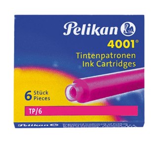 CARTUCHOS PARA PLUMA CORTA ROSA 6 UDS PELIKAN PN3210750