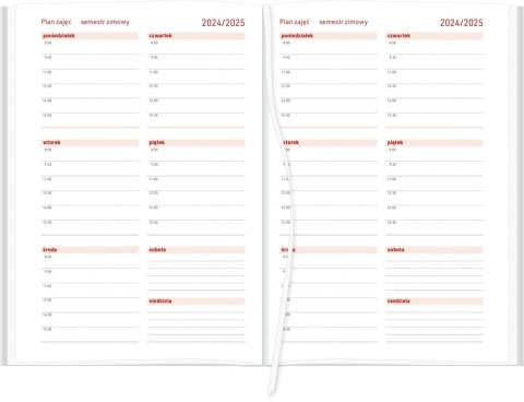 KALENDARZ AKADEMICKI A5T NEBRASKA CZERWONY, NR KAT. A5TA071B CZERWONY WOKÓŁ NAS