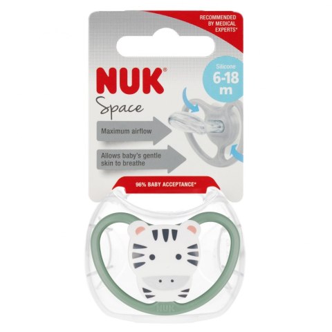 NUK SMOCZEK USPOKAJAJĄCY SILIKONOWY 6-18M SPACE MIX KOLORÓW 10736322 NUK