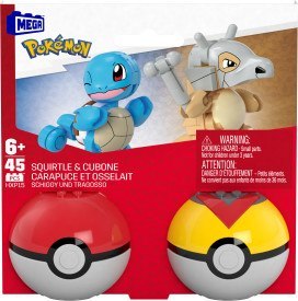 MBL POKEMON POKEBALL SQUIRTLE I CUBONE HXP15 WB3 MATTEL