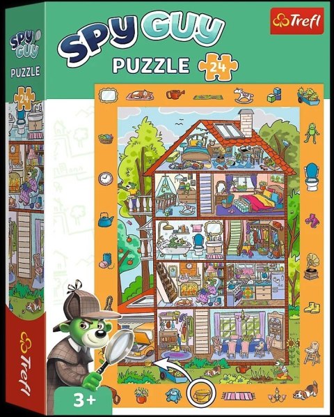 PUZZLE 24EL W DOMU RODZINA TREFLIKÓW TREFL 15593 TREF TREFL