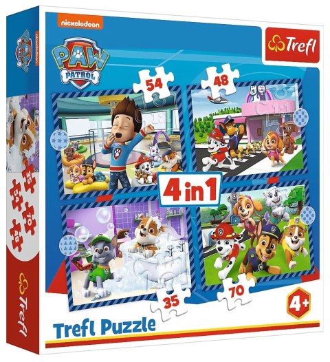 PUZZLE 4W1 PAW PATROL PSIE SPRAWY TREFL 34650 TR TREFL