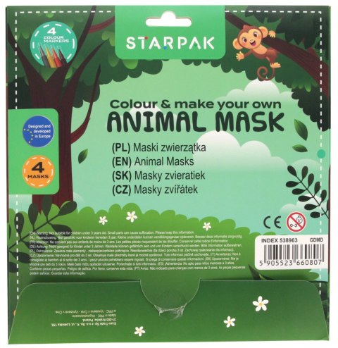 ZESTAW MASKI ZWIERZĘTA STARPAK 538963 STARPAK