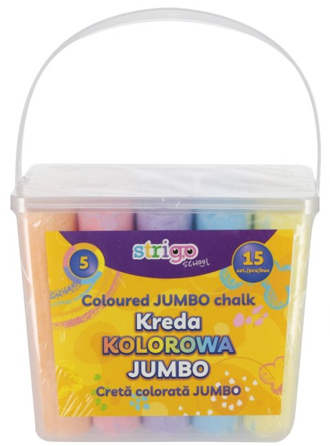 KREDA CHODNIKOWA 5KOL JUMBO WIADERKO KPL15SZT STRIGO SSC395 WPC