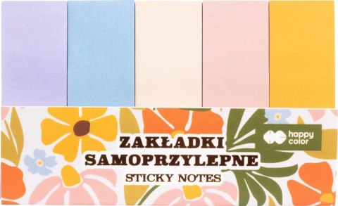 ZAKŁADKI SAMOPRZYLEPNE BLOOM-BOHO, 5SZT. X 40 ARK, 9X10CM, HAPPY COLOR GDD