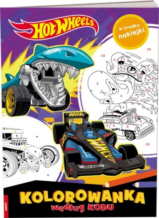 HOT WHEELS. KOLOROWANKA WEDŁUG KODU AMEET