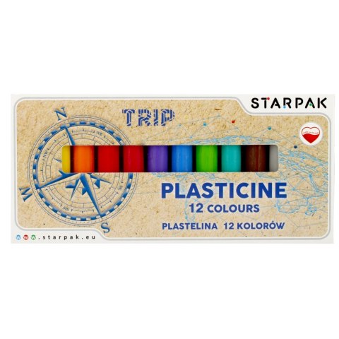PLASTICINA 12 COLORES TRIP STARPAK 492059