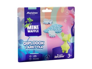 KLOCKI KONSTRUKCYJNE MINI WAFFLE 25EL. DIPLODOK I ARKTYKA MARIOINEX 906149 MARIOINEX