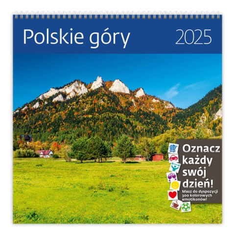 KALENDARZ 13 PLANSZ 30X30 HELMA POLSKIE GORY FOL SZTUKA RODZINNA