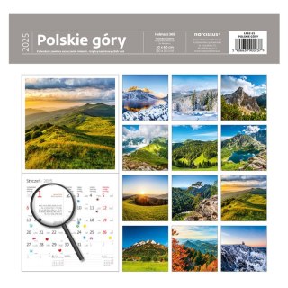 KALENDARZ 13 PLANSZ 30X30 HELMA POLSKIE GORY FOL SZTUKA RODZINNA