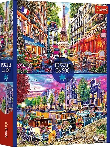 PUZZLE 2X500 ELEMENTÓW EUROPEJSKIE STOLICE TREFL 37496 TR TREFL