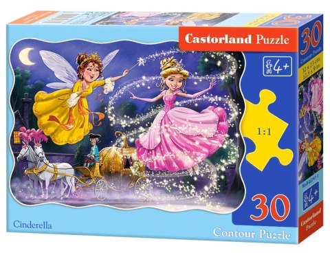 PUZZLE 30 ELEMENTÓW, KONTUROWE CINDERELLA CASTORLAND B-03747 CASTOR