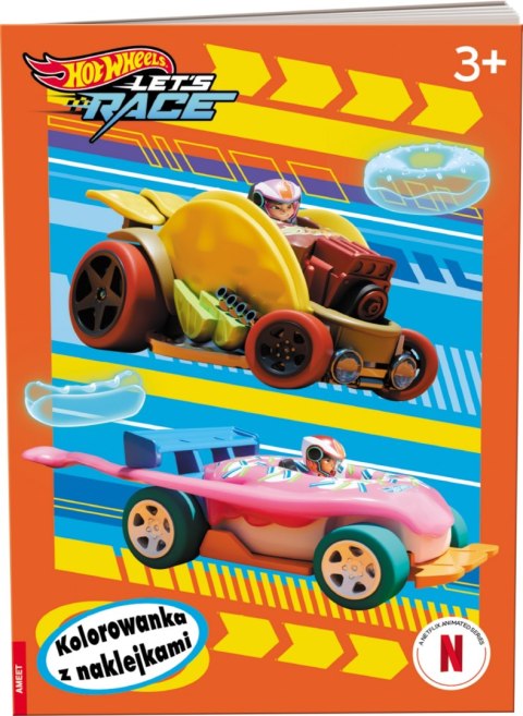 HOT WHEELS . KOLOROWANKA Z NAKLEJKAMI AMEET