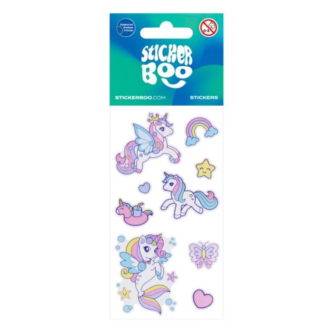 NAKLEJKI 6X13 UNICORN STISKER BOO 550329 STICKERBOO-NAKLEJKI