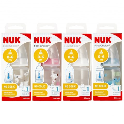 NUK BUTELKA Z WSKAŹNIKIEM TEMP.150 ML 0-6M FIRST CHOICE MIX KOLORÓW 10743875 NUK