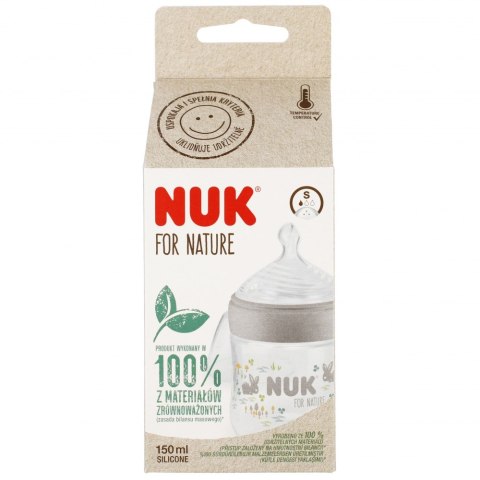 NUK BUTELKA ZE SMOCZKIEM SILIKONOWYM 150 ML S FOR NATURE MIX KOLORÓW 10743076 NUK