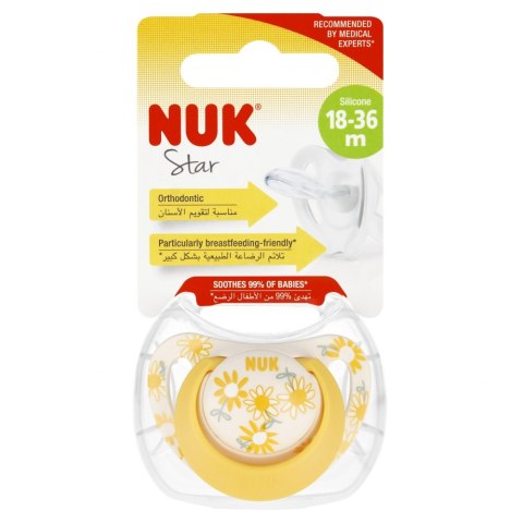 NUK SMOCZEK USPOKAJAJĄCY SILIKONOWY 18-36M STAR MIX 10739748 NUK