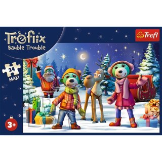 PUZZLE 24 ELEMENTY MAXI TREFLIKI ŁAPIĄ BAŁWANA TREFL 14375 TR TREFL