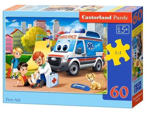 PUZZLE 60 ELEMENTÓW FIRST AID CASTORLAND B-066193 CASTOR