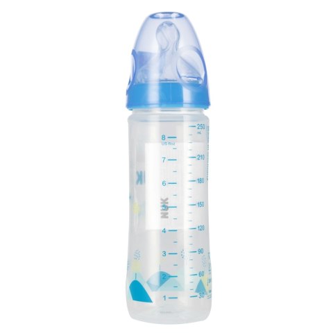 NUK BUTELKA ZE SMOCZKIEM SILIKONOWYM 250 ML 6-18M FIRST CHOICE MIX KOLORÓW 10741625 NUK