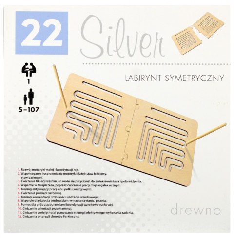 GRA LABIRYNT SYMETRYCZNY DREWNIANY SILVER ALEXANDER 2892 ALX ALEXANDER