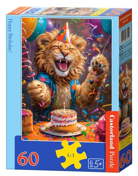 PUZZLE 60 EL. HAPPY BIRTHDAY B-066292 CASTOR