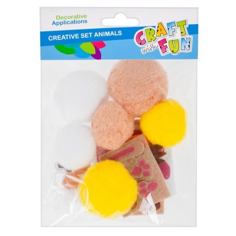 KIT CREATIVO DE POMPONES DE ANIMALES ARTESANAL CON DIVERSIÓN 445994