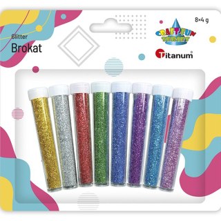 VIALES GLITTER DE 8 COLORES X4G TITANUM SERIE CRAFT-FUN WSG8B1