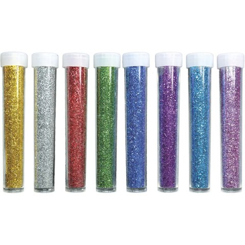 VIALES GLITTER DE 8 COLORES X4G TITANUM SERIE CRAFT-FUN WSG8B1