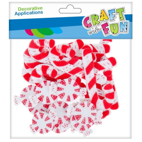 ADORNO AUTOADHESIVO DE FIELTRO DECORATIVO Piruletas DE NAVIDAD CRAFT WITH FUN 463708