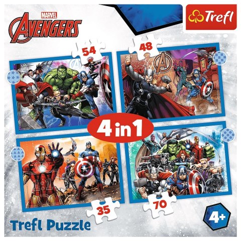 PUZZLE 4EN1 THE BRAVE AVENGERS PUD TREFL 34386