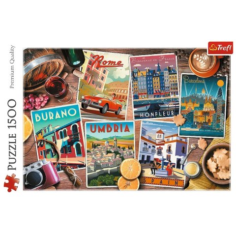 PUZZLE 1500 PIEZAS VIAJE EN EUROPA TREFL 26199 TR